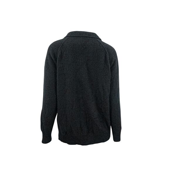 MADELEINE THOMPSON 100% Cashmere Polo collar Sweater in Black Women's Medium - Picture 5 of 9